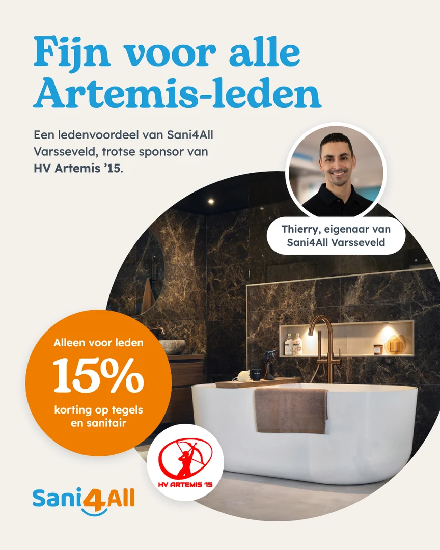 Originele Sani4All Varsseveld-campagne voor HV Artemis, feedformaat